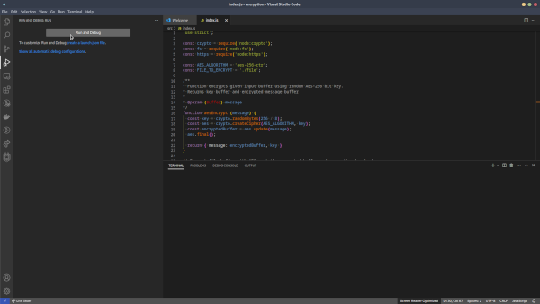 Create launch.json in the VSCode